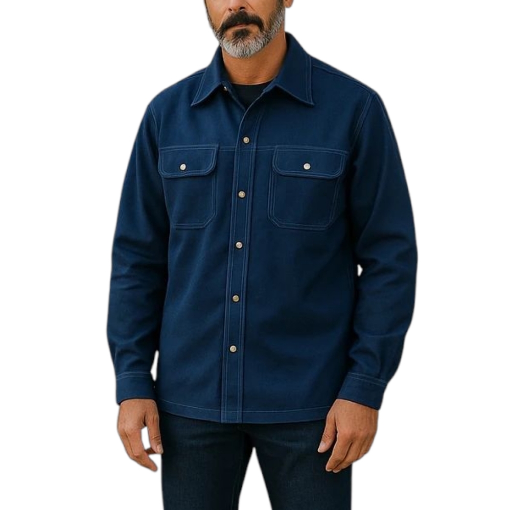 Vintage Hotline Men's Western Pearl Snap Shirt Jacket - Heavyweight